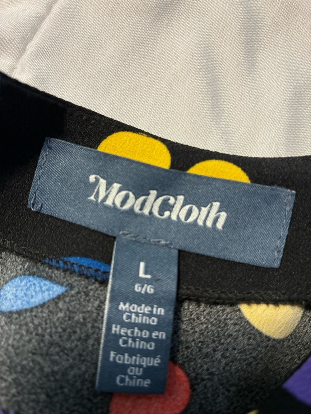 Modcloth Navy Blue Cherry-Print Short Sleeve Sheath Dress Women’s size Large - Picture 4 of 6